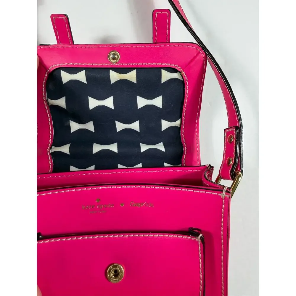 Kate Spade New York x GapKids Pink Leather Satchel Crossbody Purse Girls